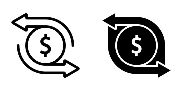 Money Transfer icon. sign for mobile concept and web design. vector illustration