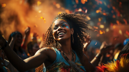 Notting Hill carnival performer created with generative AI technology
