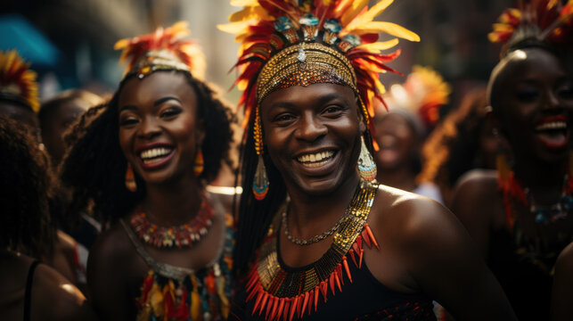 Notting Hill carnival performer created with generative AI technology