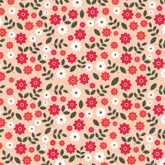 Trendy floral pattern vector for print