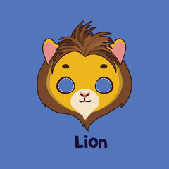 Lion mask for costume party, Halloween, various festivities