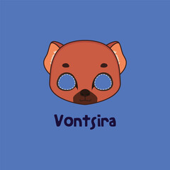 Vontsira mask for costume party, Halloween, various festivities