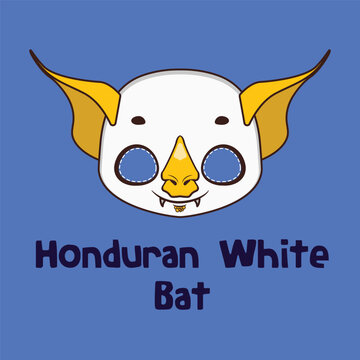 Honduran white bat mask for costume party, Halloween, various festivities
