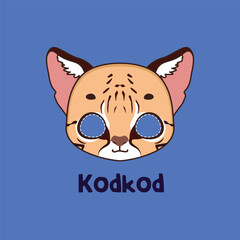 Kodkod mask for costume party, Halloween, various festivities