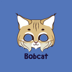 Bobcat mask for costume party, Halloween, various festivities
