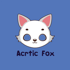 Obraz na płótnie Canvas Arctic Fox mask for costume party, Halloween, various festivities
