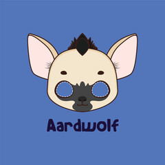 Aardwolf mask for costume party, Halloween, various festivities