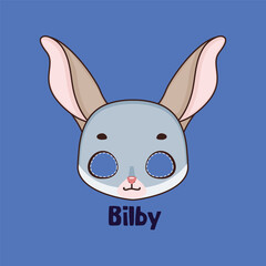 Bilby mask for costume party, Halloween, various festivities