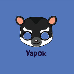 Yapok mask for costume party, Halloween, various festivities