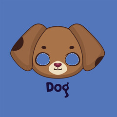 Dog mask for costume party, Halloween, various festivities