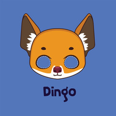 Dingo mask for costume party, Halloween, various festivities