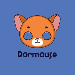 Dormouse mask for costume party, Halloween, various festivities