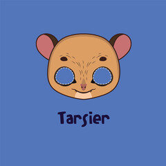 Tarsier mask for costume party, Halloween, various festivities