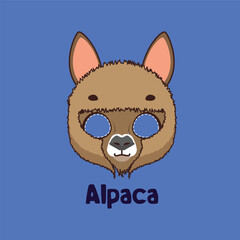 Alpaca mask for costume party, Halloween, various festivities