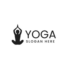 Yoga Logo Design | Meditation Pose Logo | Women Yoga Pose Logo Template