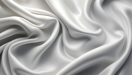 Pure Elegance: White Silk Background