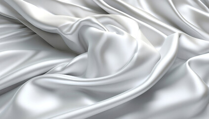 Pure Elegance: White Silk Background