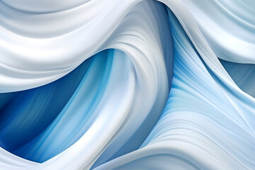 White and Blue Swirl in 3D