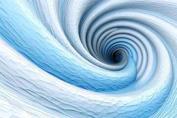 White and Blue Swirl in 3D
