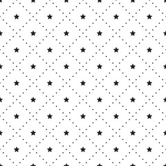 Seamless pattern with stars for web, print, fashion fabric, wallpaper, textile design, background for invitation card or holiday decor.