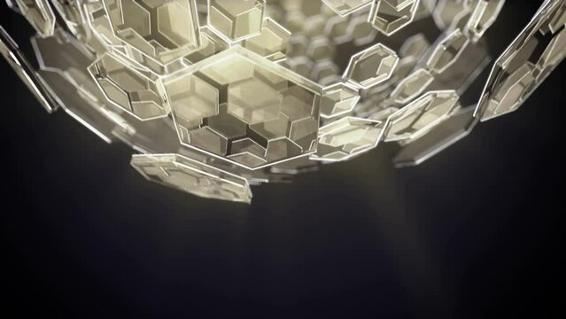 Modern tech background with hexagon