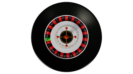 circle 3D render of the casino roulette.