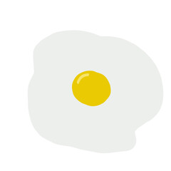 fried egg on a white background
