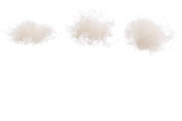 White clouds on an isolated background. 3d rendering