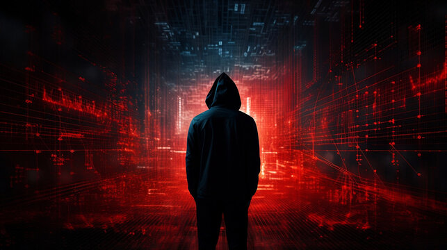 hacker attack, cybersecurity concept, created with Generative AI, Generative Ai