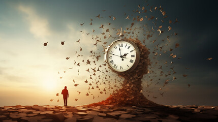 time for change, concept of new, life changing and improvement, Generative Ai