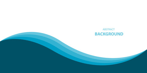 Blue wave with white color background for corporate concept, template, poster, brochure, website, flyer design. Vector illustration