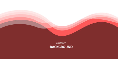 Red wave with white color background for corporate concept, template, poster, brochure, website, flyer design. Vector illustration