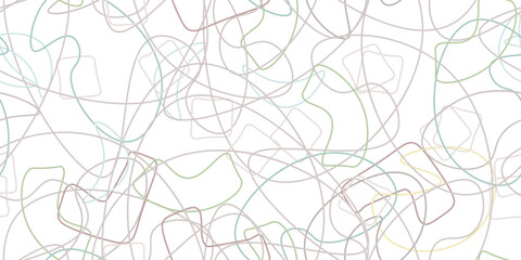 Chaotic Simple Seamless Pattern Textile One Line