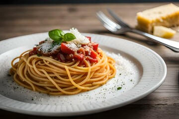 spaghetti with tomato sauce generative in ai technology