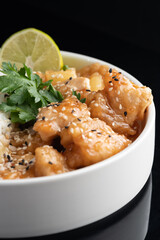 stir-fried shrimps with garlic and shrimps paste with rice