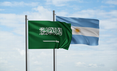 Argentina and Saudi Arabia, KSA flag