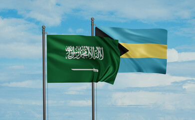 Bahamas and Saudi Arabia, KSA flag
