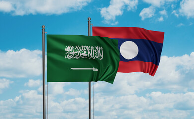 Laos and Saudi Arabia, KSA flag