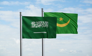 Mauritania and Saudi Arabia, KSA flag