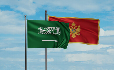 Montenegro and Saudi Arabia, KSA flag