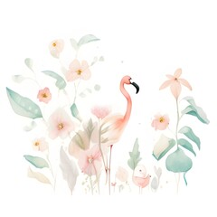 pink and white birds