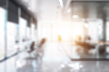 Blurred business background  MODERN DEFOCUSED INTERIOR WITH CITY LIGHTS REFLECTIONS