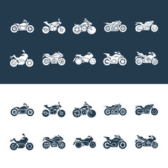  Motorcycle Bike Logo Icon Vector Illustration