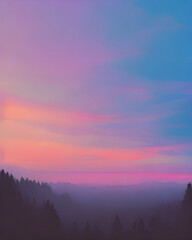 Obraz premium sunset in the mountains