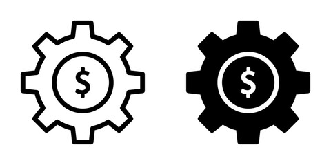 Gear icon. sign for mobile concept and web design. vector illustration