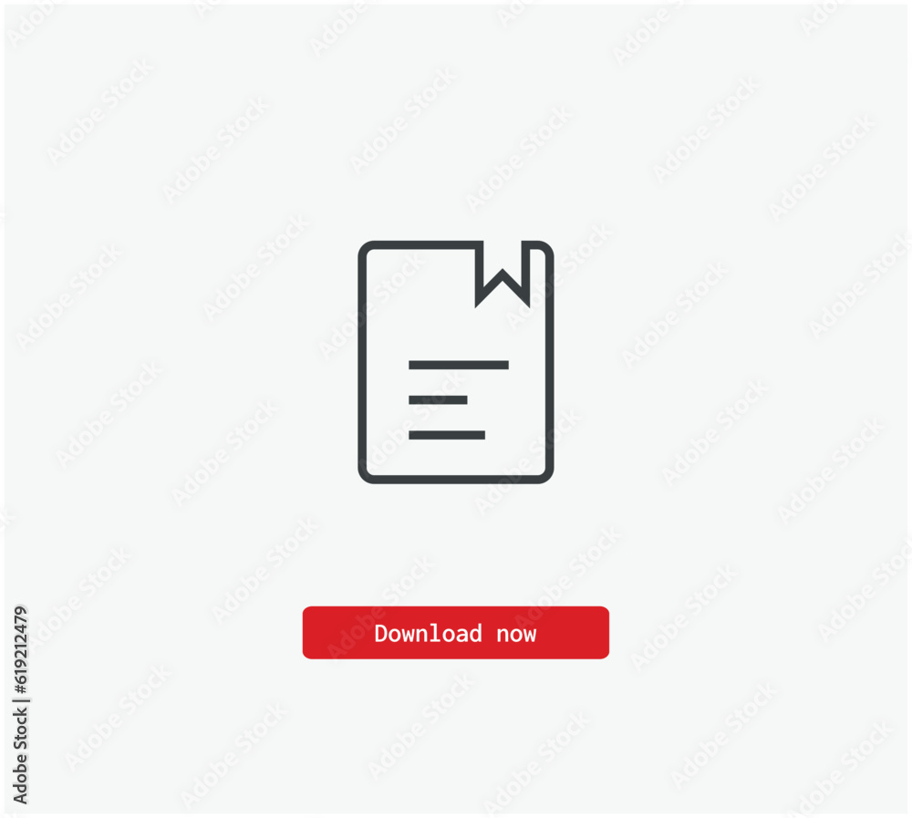 Poster notes vector icon. symbol in line art style for design, presentation, website or mobile apps element