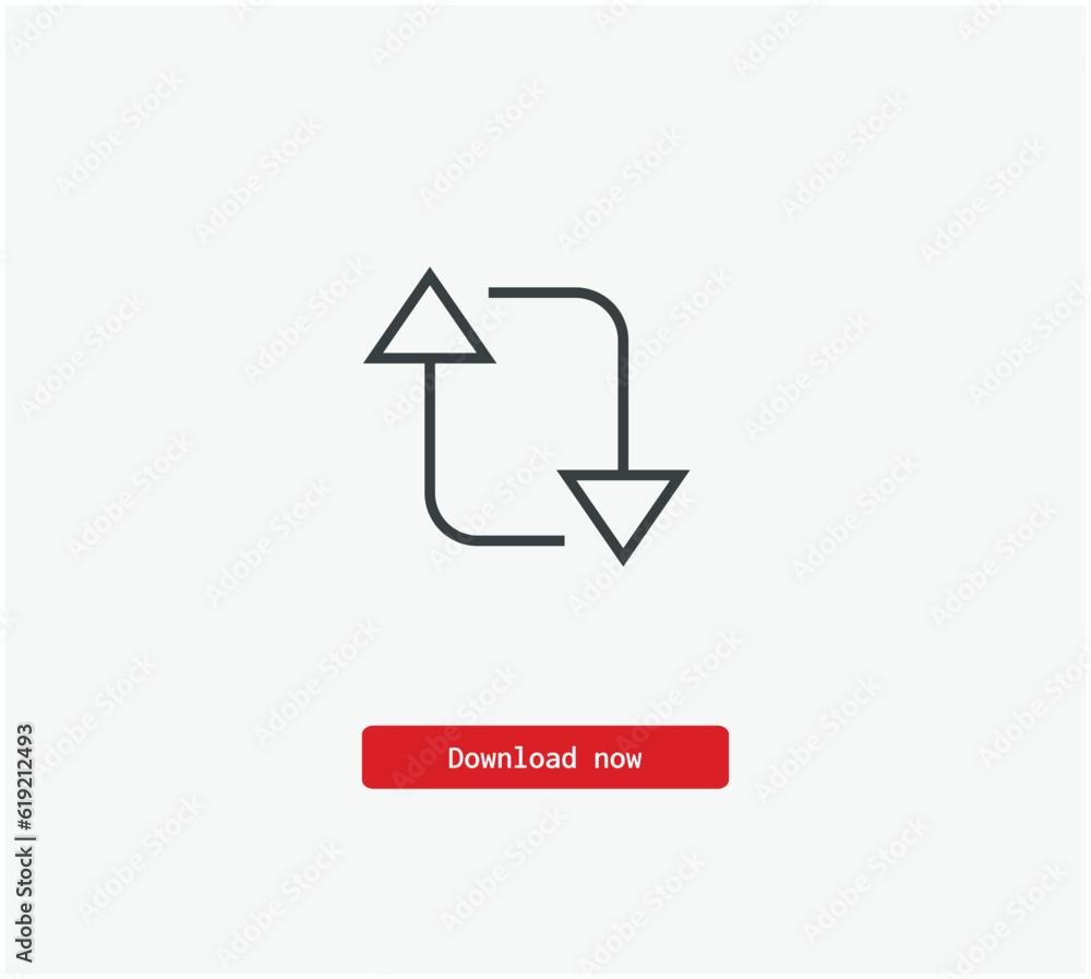 Poster reload vector icon. symbol in line art style for design, presentation, website or mobile apps elemen