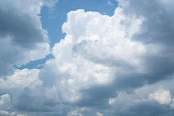 Beautiful blue sky with white clouds