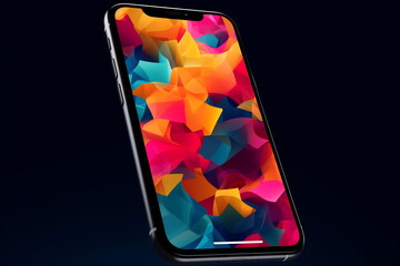 Abstract wallpaper design for smart phone or tablet. Modern progressive colorful background template