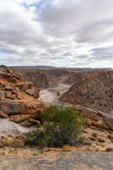 Augrabies Falls National Park in South Africa with the Orange River running through it.